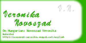 veronika novoszad business card